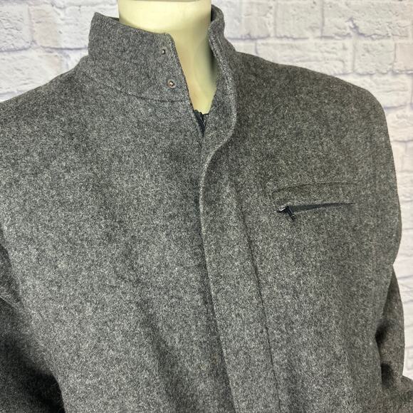 Vintage The American Male 100 % wool gray jacket stand collar size 40 medium - Picture 14 of 17